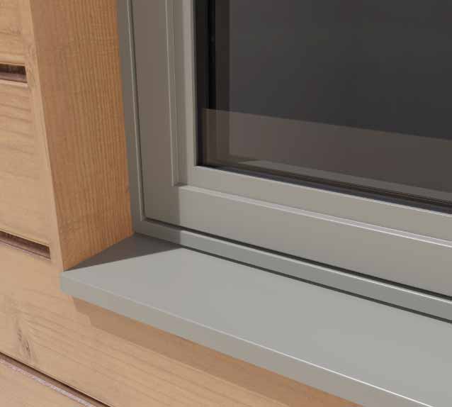 flush stepped aluminium window profile