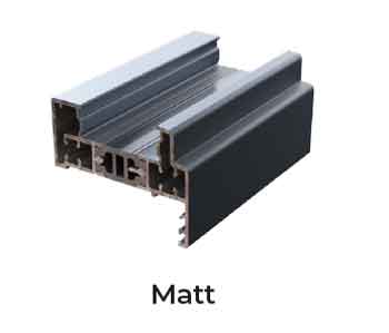 matt aluminium window profile