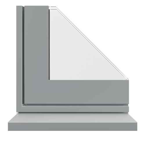 squirrel grey aluminium window profile