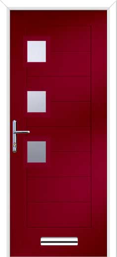 monza square 3 centre offset composite door