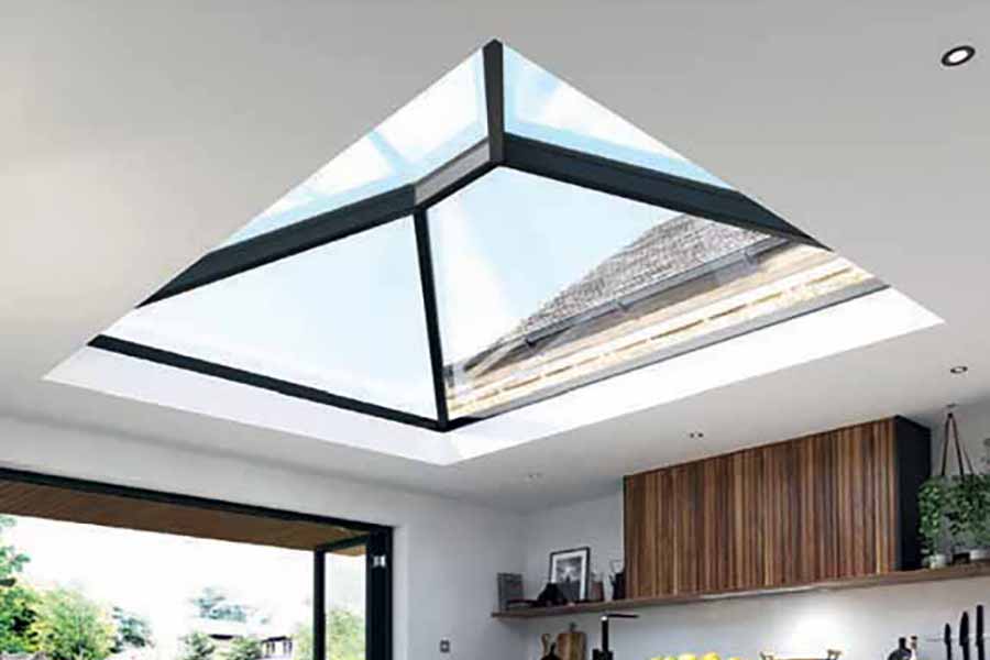 grey aluminium roof lantern