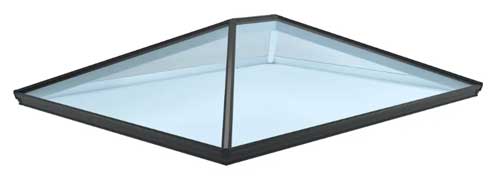 aluminium roof lantern with blue glazing