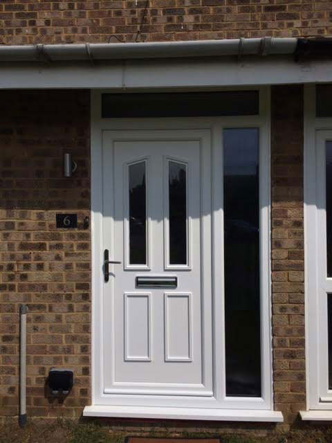 clinton two glazed upvc front door