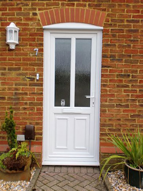 clinton half panel dual glazed upvc door