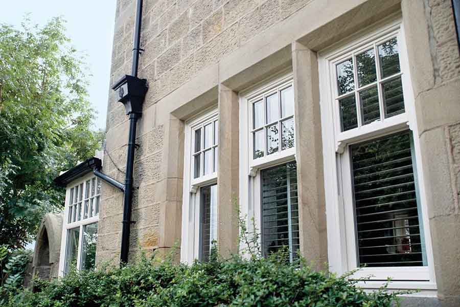 sliding sash upvc window in white